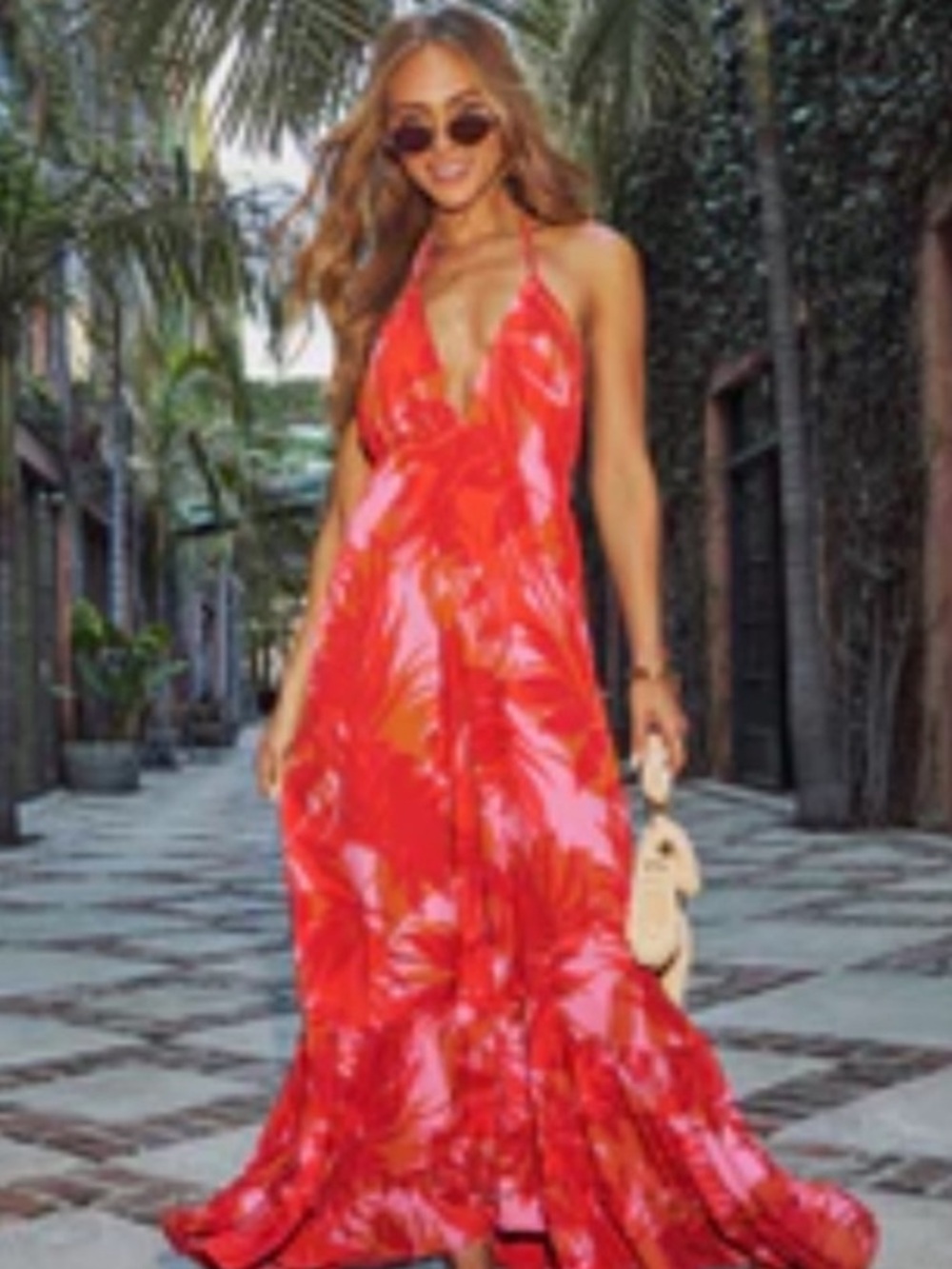 VICI Ophira Tropical Print Maxi Dress